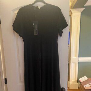 Women's Black Long Formal Dresses Cocktail Wedding Guest Dress Ruffle Split Eleg